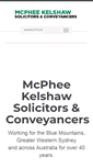 Mobile Screenshot of mcpheekelshaw.com.au